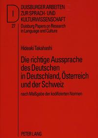Vorderes Coverbild Die richtige Aussprache des Deutschen in Deutschland, Österreich und der Schweiz