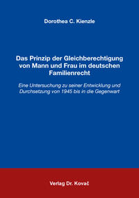 Vorderes Coverbild Das Prinzip der Gleichberechtigung von Mann und Frau im deutschen Familienrecht