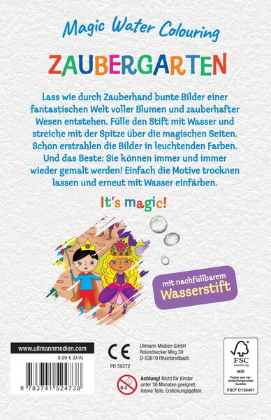 Rückseitencover Magic Water Colouring - Zaubergarten