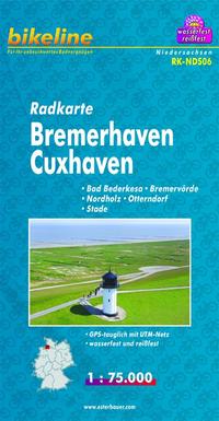 Vorderes Coverbild Radkarte Bremerhaven Cuxhaven (RK-NDS06)