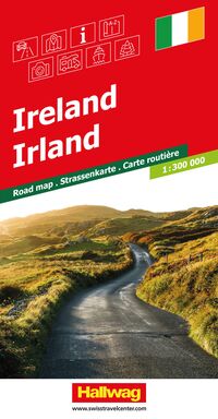 Vorderes Coverbild Hallwag Strassenkarte Irland 1:300.000