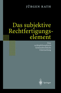 Vorderes Coverbild Das subjektive Rechtfertigungselement