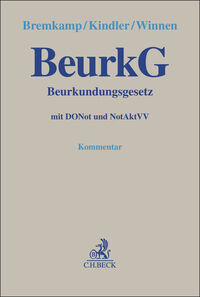 Vorderes Coverbild Beurkundungsgesetz. BeurkG