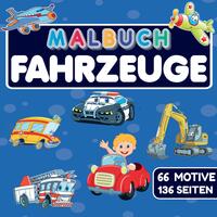 Vorderes Coverbild MALBUCH FAHRZEUGE mit 66 MOTIVE auf 136 SEITEN