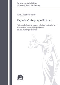 Vorderes Coverbild Kapitalaufbringung ad libitum