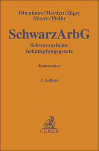 Vorderes Coverbild Schwarzarbeitsbekämpfungsgesetz. SchwarzArbG