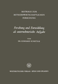 Vorderes Coverbild Forschung und Entwicklung als unternehmerische Aufgabe
