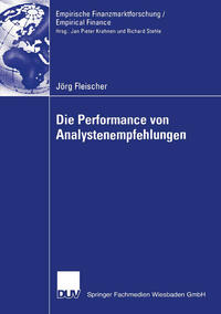 Vorderes Coverbild Die Performance von Analystenempfehlungen