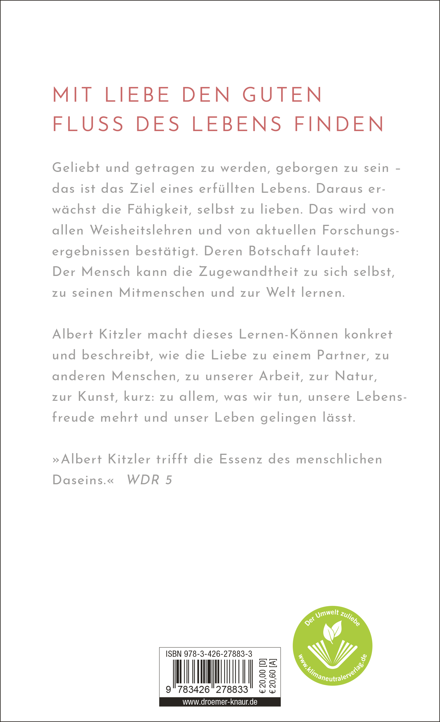Rückseitencover Die Weisheit der Liebe