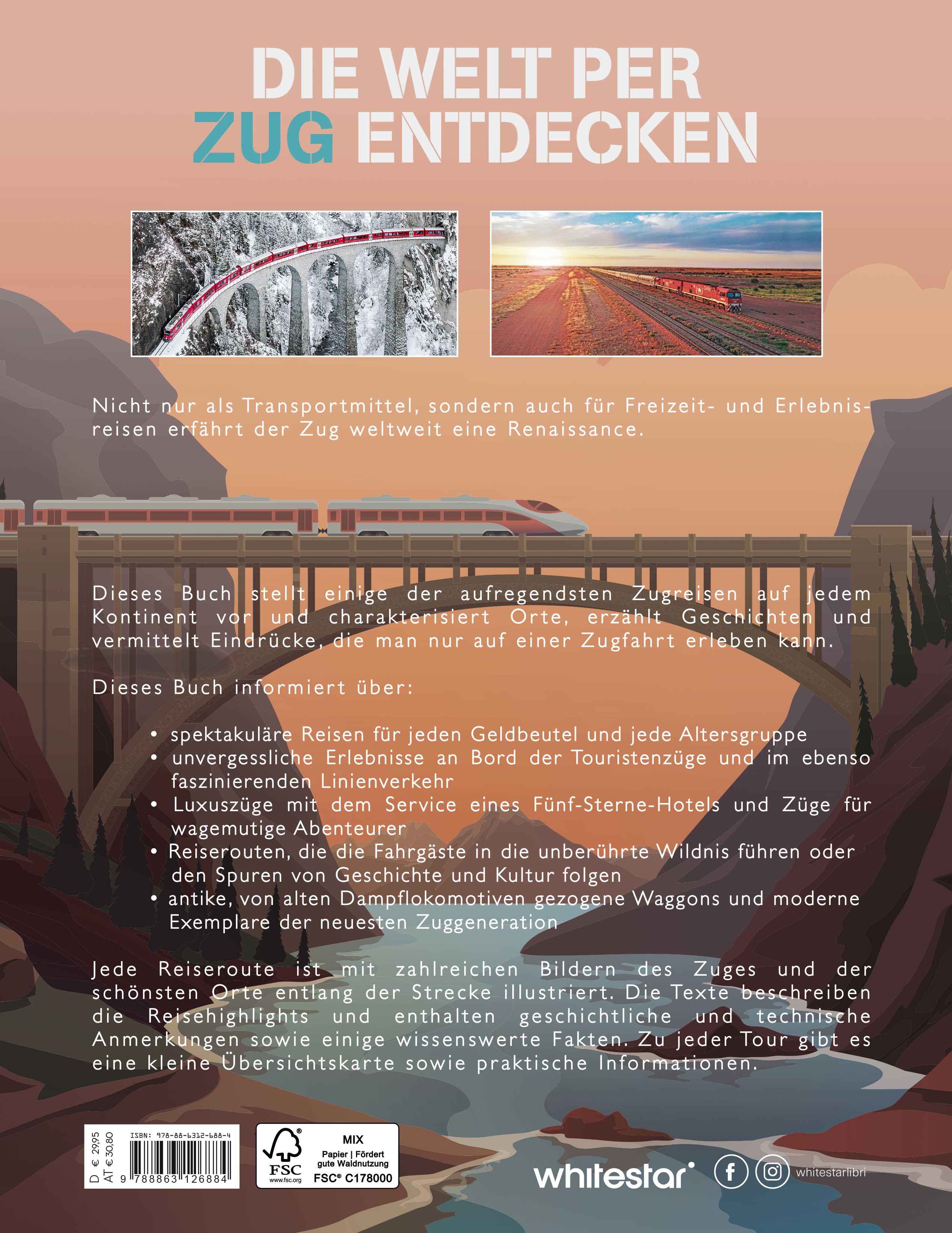 Rückseitencover Die Welt per Zug entdecken