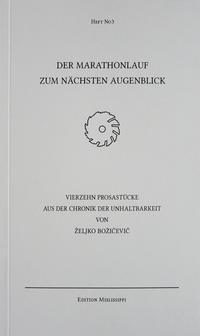 Vorderes Coverbild DER MARATHONLAUF ZUM NÄCHSTEN AUGENBLICK