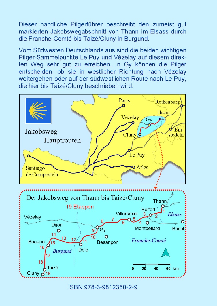 Rückseitencover Der Jakobsweg von Thann bis Taizé/Cluny