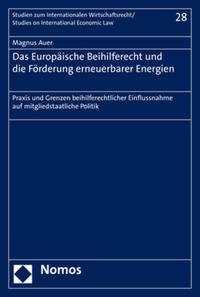 Vorderes Coverbild Das Europäische Beihilferecht und die Förderung erneuerbarer Energien