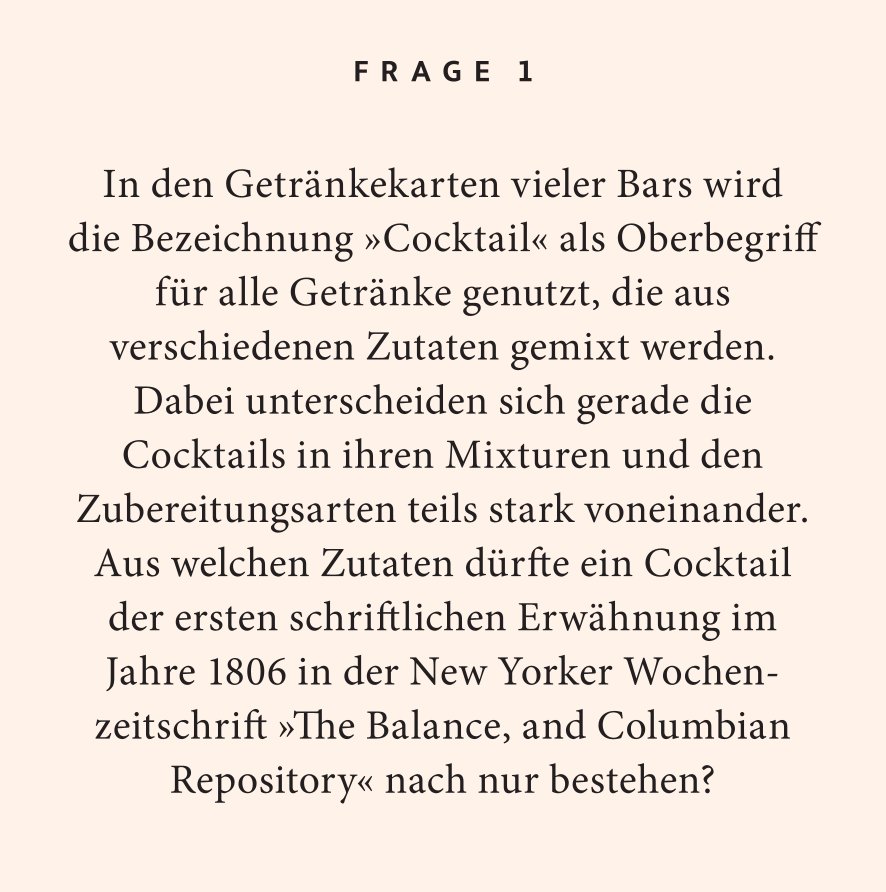 Beispielinhalt (Bild) Cocktail-Quiz