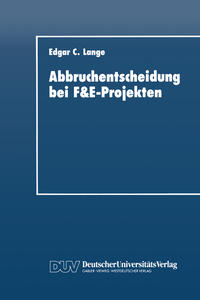 Vorderes Coverbild Abbruchentscheidung bei F&E-Projekten