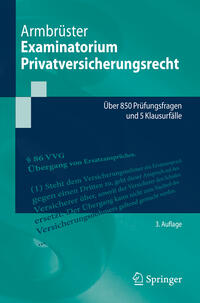 Vorderes Coverbild Examinatorium Privatversicherungsrecht