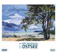Vorderes Coverbild DUMONT - Mit Kat Menschik an der Ostsee 2025 Wandkalender, 38x35,5cm, Kunstkalender mit luftig-leichter Freiluftmalerei von Kat Menschik, Landschaftsbilder, entstanden an der Ostsee und auf Hiddensee