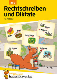 Vorderes Coverbild Deutsch 4. Klasse Übungsheft - Rechtschreiben und Diktate