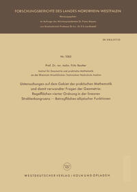 Vorderes Coverbild Untersuchungen auf dem Gebiet der praktischen Mathematik und damit verwandter Fragen der Geometrie