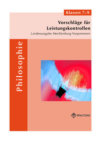 Vorderes Coverbild Vorschläge für Leistungskontrollen Philosophie in den Klassen 7-9