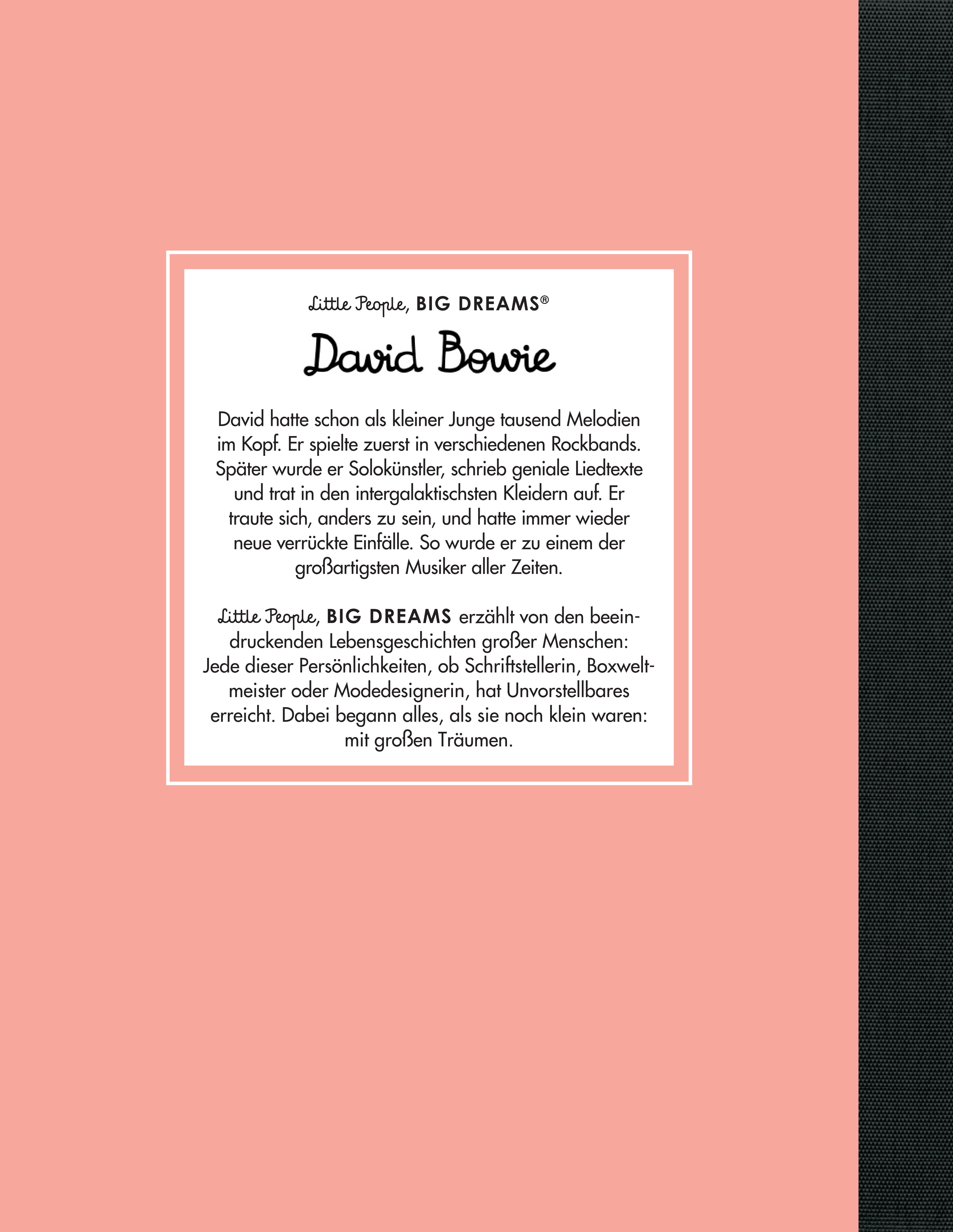 Rückseitencover David Bowie