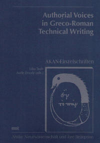 Vorderes Coverbild Authorial Voices in Greco-Roman Technical Writing