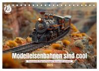 Vorderes Coverbild Modelleisenbahnen sind cool (Tischkalender 2025 DIN A5 quer), CALVENDO Monatskalender