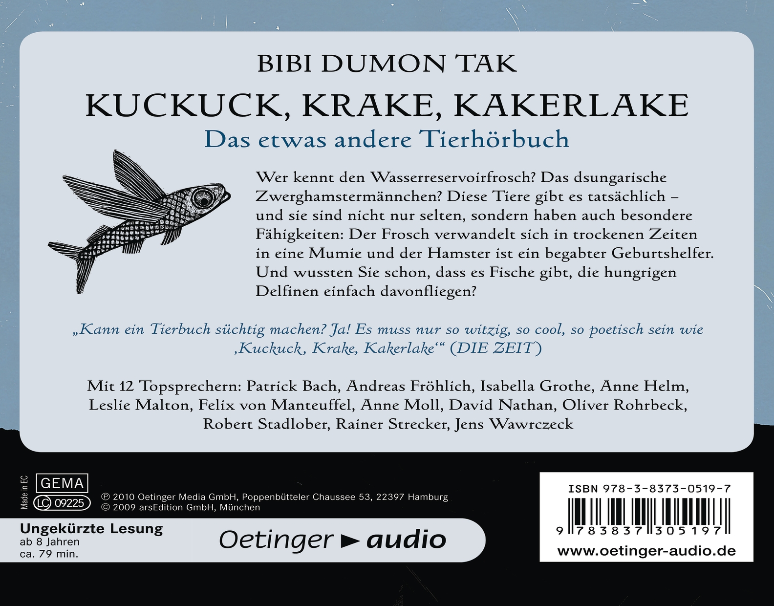 Rückseitencover Kuckuck, Krake, Kakerlake