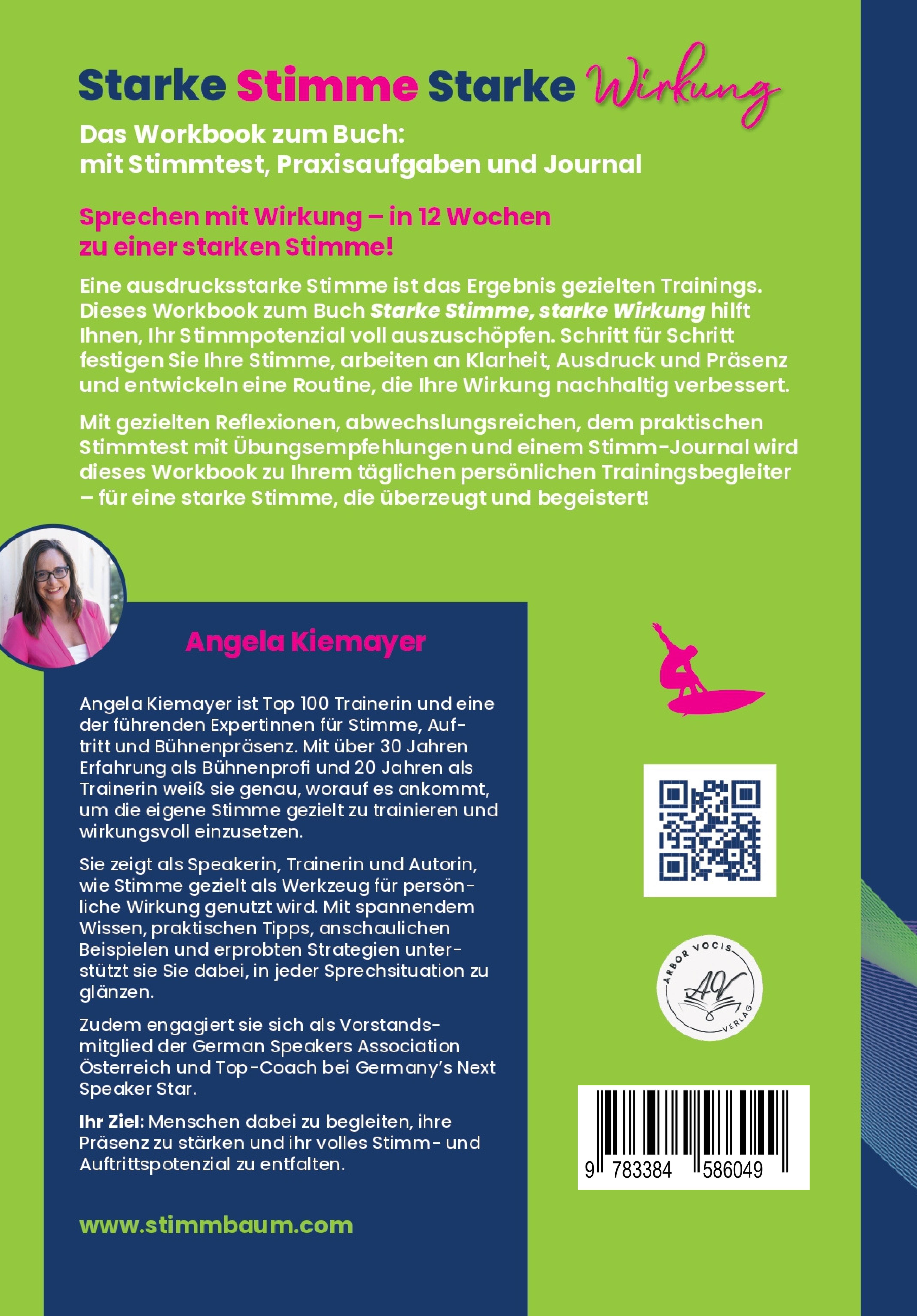Rückseitencover Starke Stimme, Starke Wirkung - Das WORKBOOK zum Buch