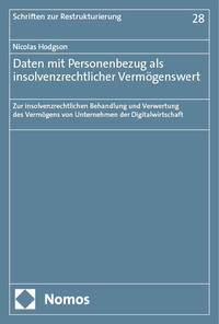 Vorderes Coverbild Daten mit Personenbezug als insolvenzrechtlicher Vermögenswert