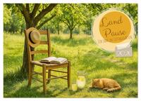 Vorderes Coverbild Land Pause - Ein Jahr im Cottagegarten (Wandkalender 2026 DIN A3 quer), CALVENDO Monatskalender