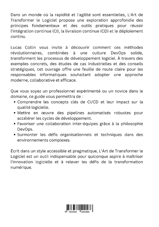 Rückseitencover L'Art de Transformer le Logiciel