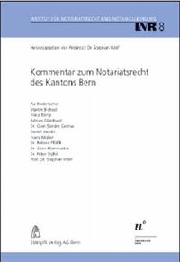 Vorderes Coverbild Kommentar zum Notariatsrecht des Kantons Bern