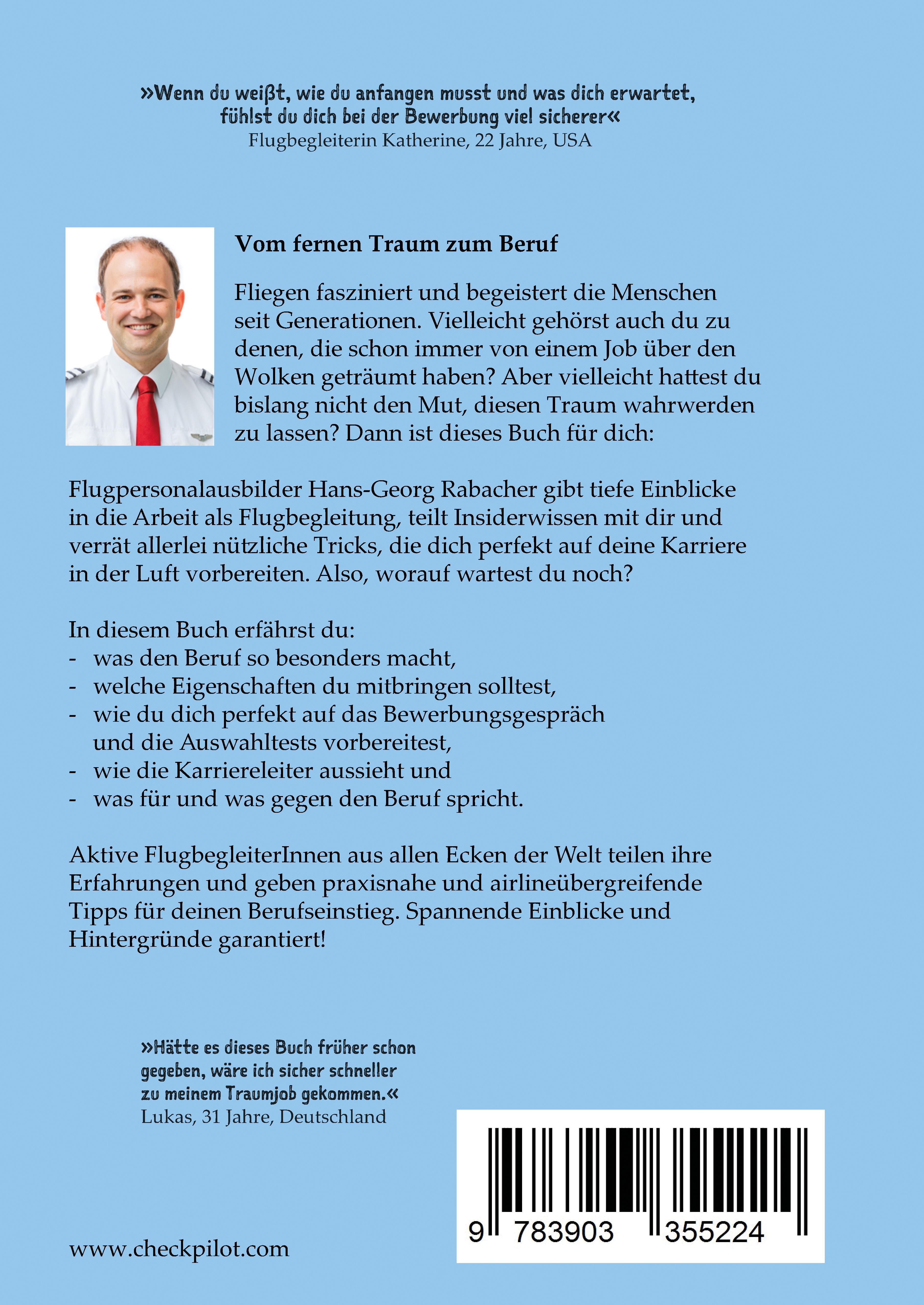 Rückseitencover Fliegen als Job! Alles über FlugbegleiterInnen