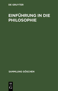 Vorderes Coverbild Einführung in die Philosophie
