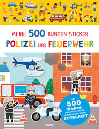 Vorderes Coverbild Meine 500 bunten Sticker - Polizei und Feuerwehr