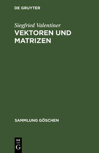 Vorderes Coverbild Vektoren und Matrizen