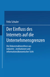 Vorderes Coverbild Der Einfluss des Internets auf die Unternehmensgrenzen