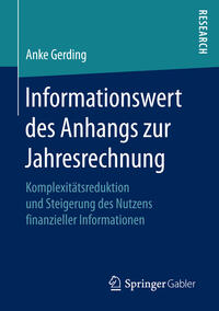Vorderes Coverbild Informationswert des Anhangs zur Jahresrechnung