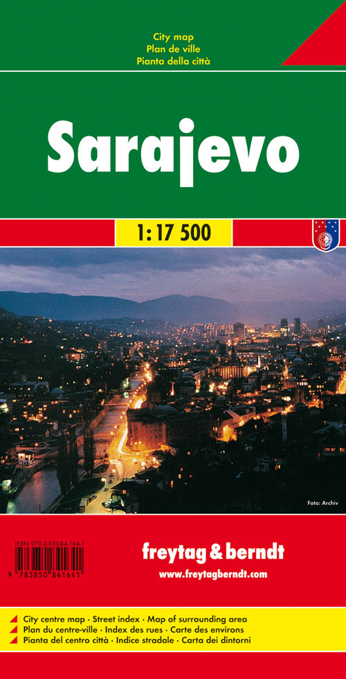 Rückseitencover Sarajewo, Stadtplan 1:17.500