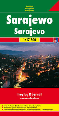 Vorderes Coverbild Sarajewo, Stadtplan 1:17.500