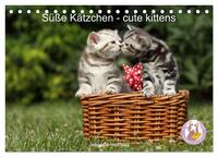 Vorderes Coverbild Süße Kätzchen - cute kittens (Tischkalender 2025 DIN A5 quer), CALVENDO Monatskalender