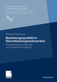 Vorderes Coverbild Beziehungsqualität in Dienstleistungsnetzwerken