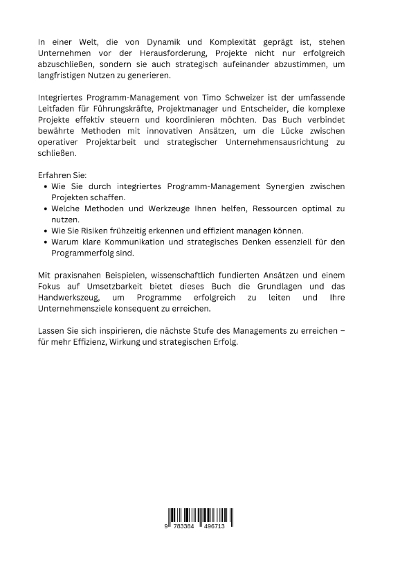 Rückseitencover Integriertes Programm-Management