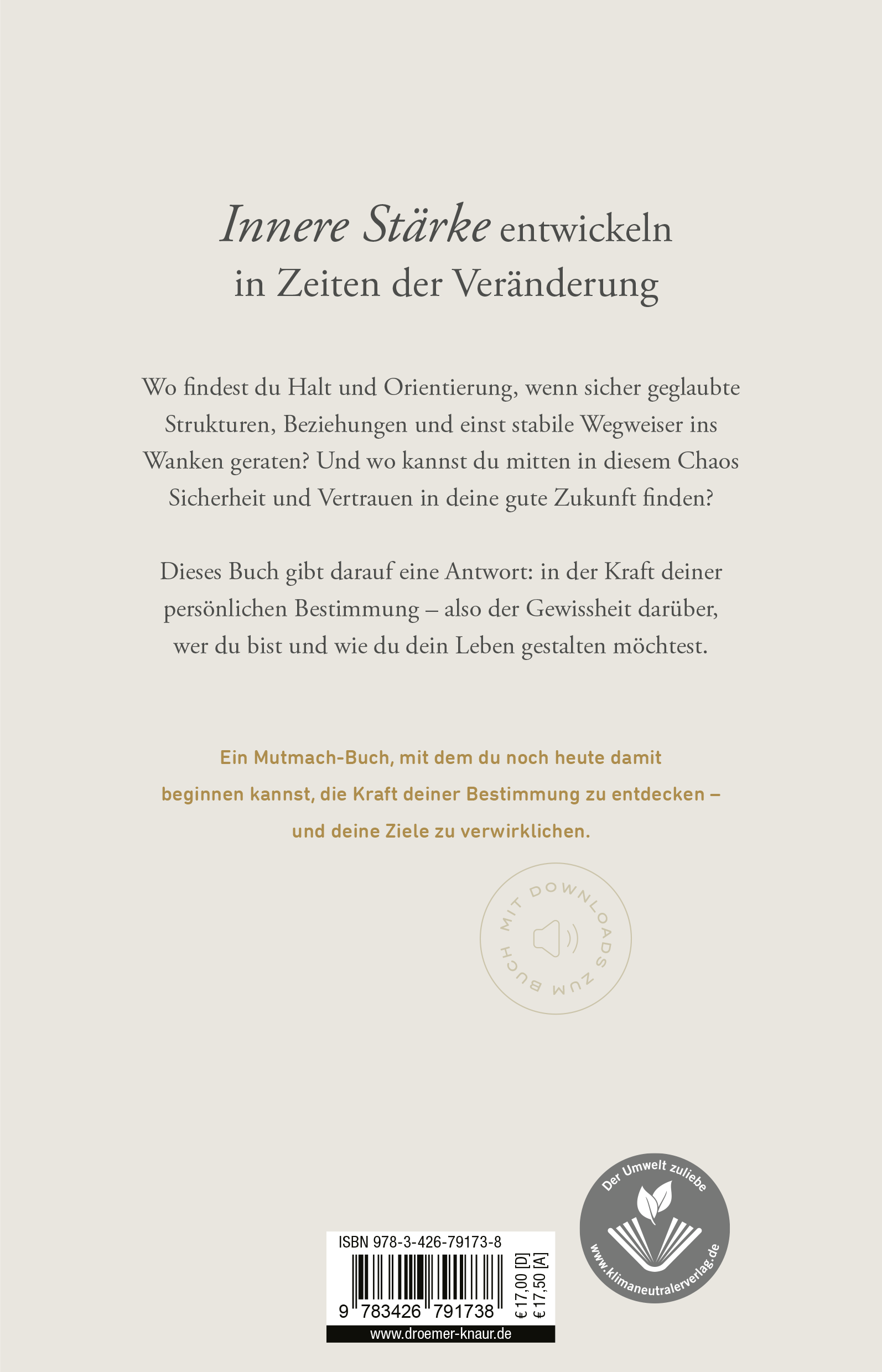 Rückseitencover Die Kraft deiner Bestimmung