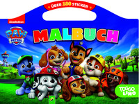 Vorderes Coverbild PAW Patrol Malbuch mit über 100 Stickern