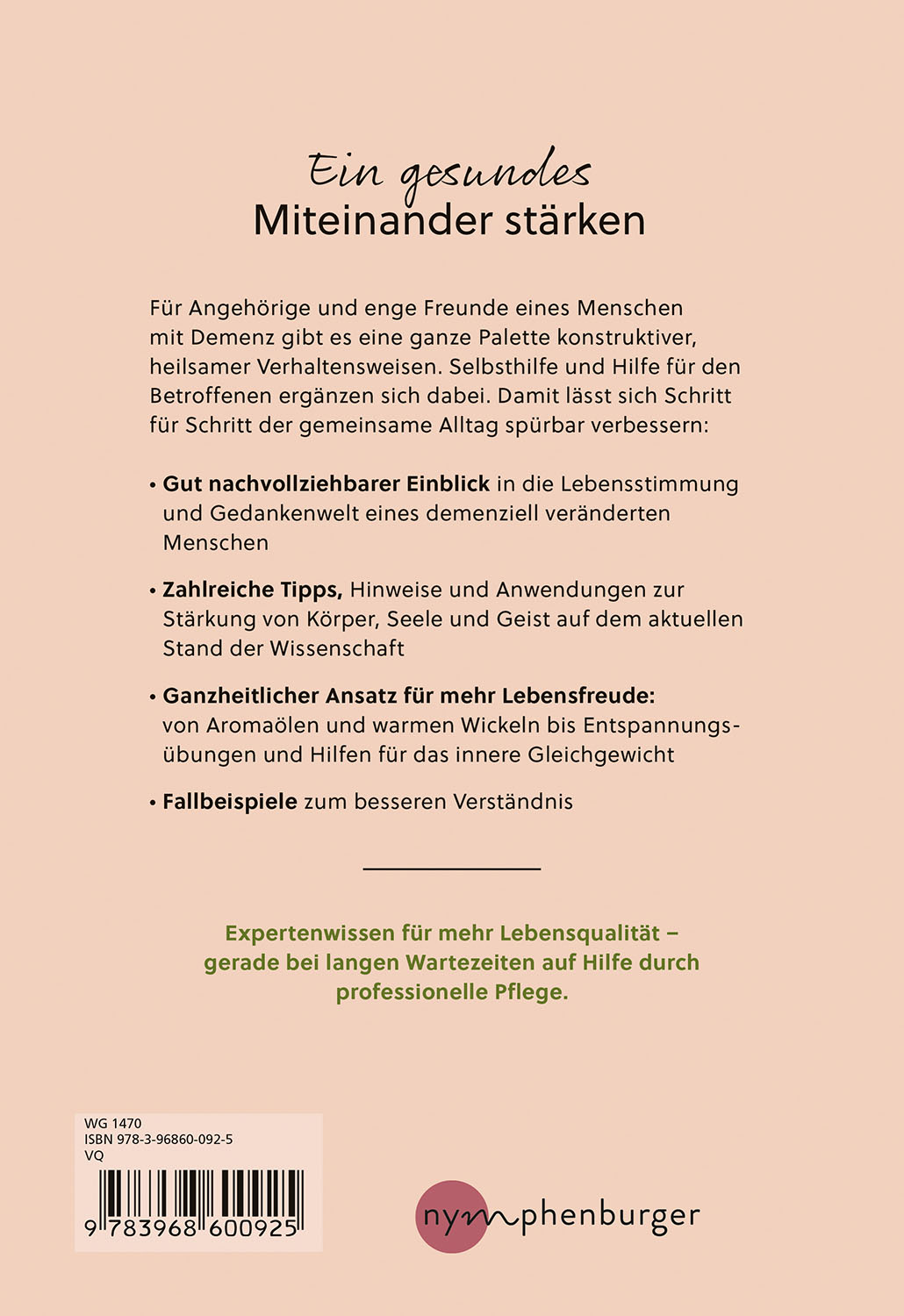 Rückseitencover Demenz verstehen