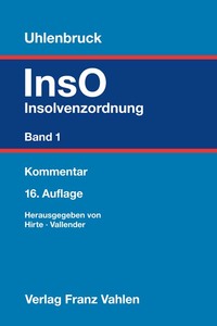 Vorderes Coverbild Insolvenzordnung Band 1
