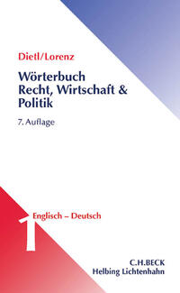 Vorderes Coverbild Wörterbuch Recht, Wirtschaft & Politik Band 1: Englisch - Deutsch