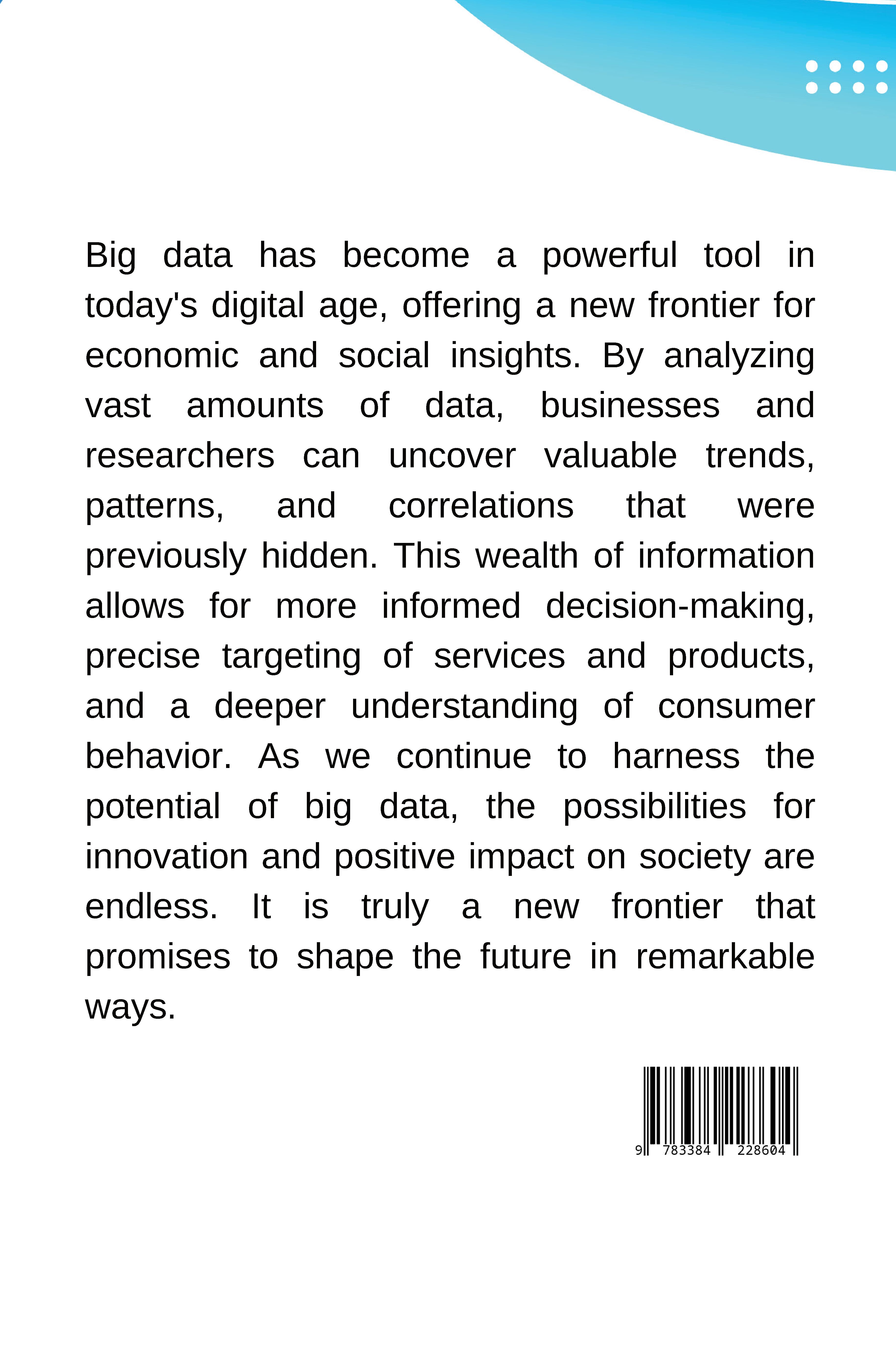 Rückseitencover Big Data: The New Frontier for Economic and Social Insights
